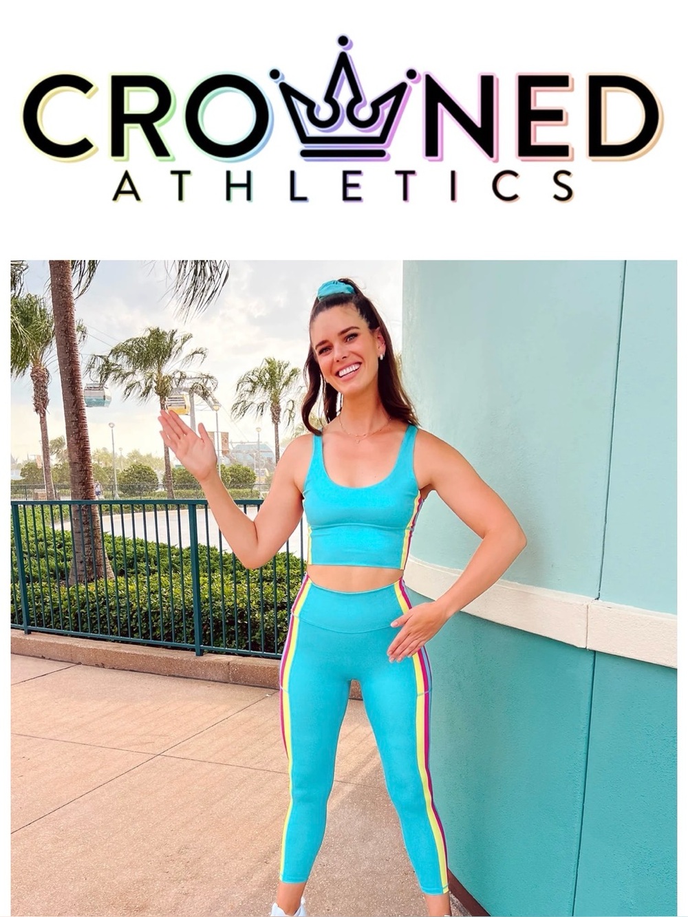 Crowned Athletics Barbara Girl Sports Bra & Leggings size Small NWOT/NWT